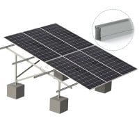 Carbon Steel Solar Ground Mounting System With Concrete Base